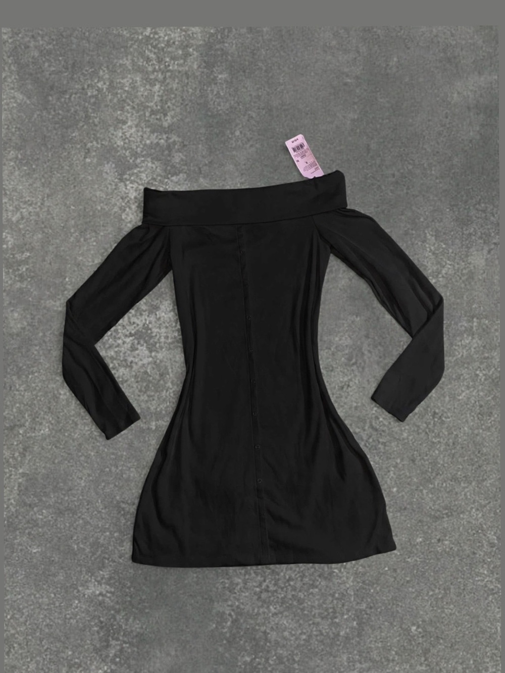 Off-Shoulder Black Women's Dress